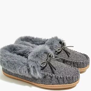 J crew factory  size 6 slippers- grey